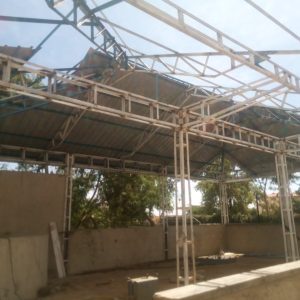 Shed construction at Alomba Center - sba